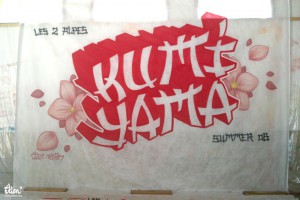 face kick kumiyama - Étien' / Fresque murale et anamorphose, conception et réalisation