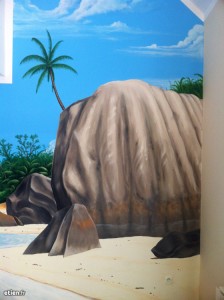 fresque seychelles 03 - Étien' / Fresque murale et anamorphose, conception et réalisation