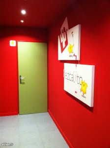 toilettes - Étien' / Fresque murale et anamorphose, conception et réalisation