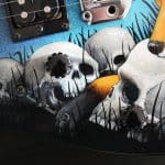 skulls face - Étien' / Fresque murale et anamorphose, conception et réalisation