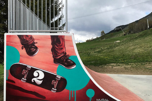 décoration murale d'un skatepark